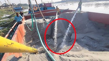 Unloading sand form ship barge unloading video sand unloading video Part-426 (12 Dec 2025)