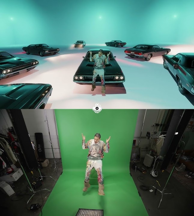 Green Screen 3D Compositing Before And After