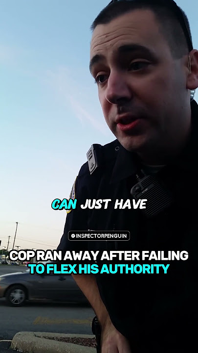 Cop ran away after failing to flexes authority🤯