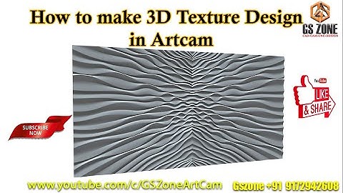 How to make 3D texture Design in Artcam #gszone #cnc #artcam #wood #design #texture