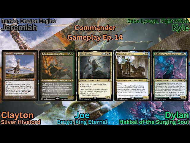 Commander Gameplay Ep.14 Sliver Hivelord v Hakbal v Baba Lysaga v Brago v Ramos (Gates) MTG EDH thumbnail
