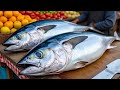 Everyday of My Life ❗🔥 Exploring Sorong Fish Market live broadcast of yellowfin tuna cutting