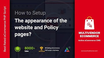 How to Set up the appearance of the website and Policy pages | Active eCommerce CMS (v.8-9) |