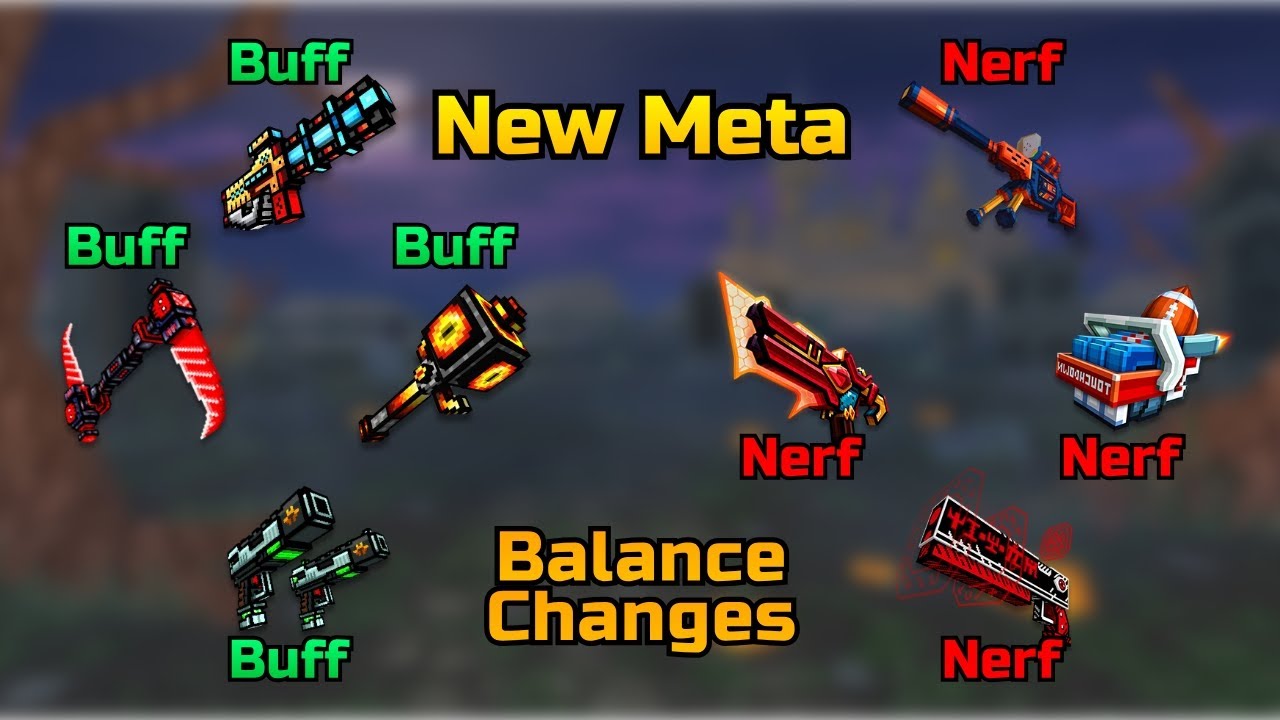 Let's go over the New Meta balance changes in Pixel Gun 3D.