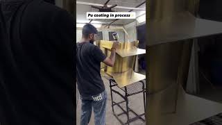 ✨ Premium Gold PVD Coating Process | Mirror Finish Stainless Steel ✨ #industrialwork #manufacturing