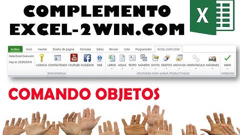 Explicación comando objetos | Complemento EXCEL-2WIN.COM