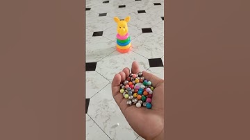 Colorful Beads & Smile face balloons 🔴⭐ Reverse video #reverse  #marblerunandmore