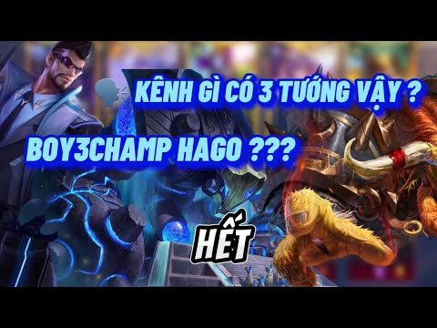 KÊNH CỦA BOY3CHAMP ĐI SP NHƯNG THỰC RA THÌ HAGO CÒN GIẤU BÀI TỦ MÀ ...