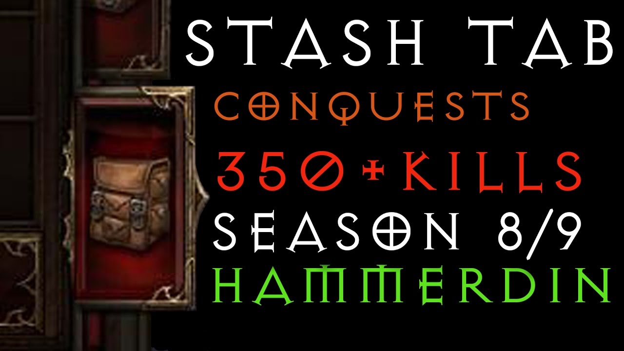 Stash Tab - Conquest - 350 + kills Cursed Chest - Diablo 3 RoS - Gaming