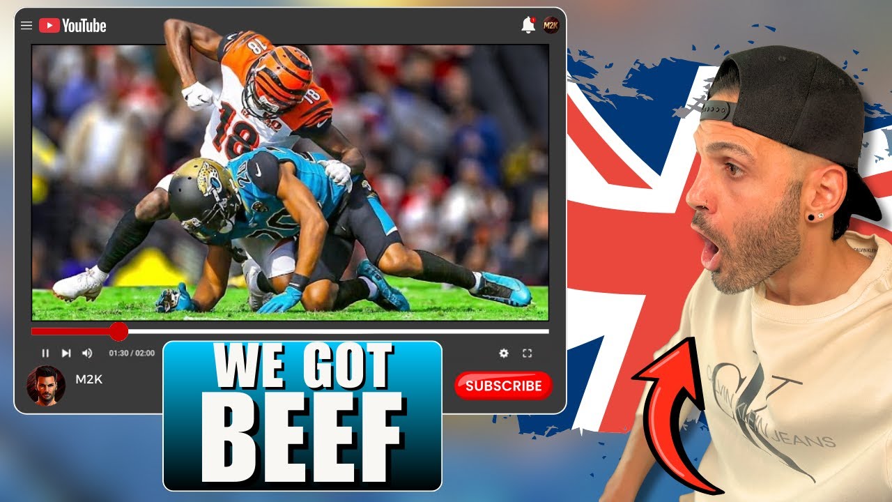 BRITISH GUY reacts to The Best NFL 'WE GOT BEEF' moments!