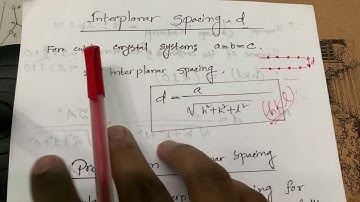 Highlight 0:00 – 4:40 from Problems on Interplanar spacing || Solid State physics