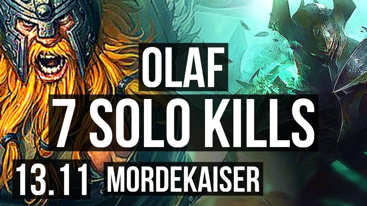 OLAF vs MORDEKAISER (TOP) | 7 solo kills, 400+ games, 1.0M mastery | KR Master | 13.11