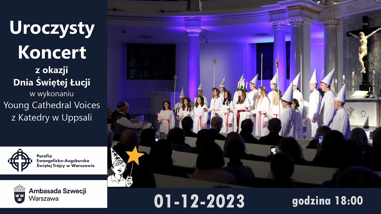 Uroczysty koncert z okazji Dnia Świętej Łucji  01-12-2023 h. 18:00