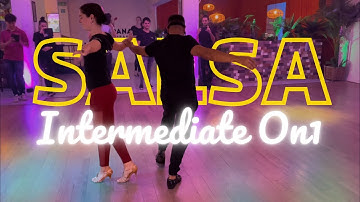 SALSA INTERMEDIATE 🎶 ON1 PATTERN 🔥 | SALSA COMBINATION BY ANDRE & CHARLOTTE 💃🕺
