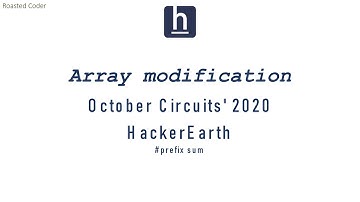 Array Modification | October Circuits 