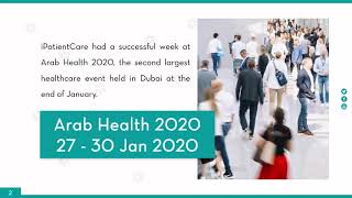 Arab Health 2020 helped drive iPatientCare toward a strong foothold in the MENA Region