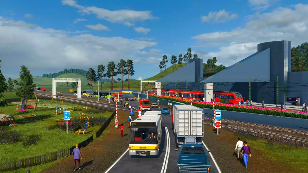 Transport Fever 2: Der Bahnübergang Teil 1206