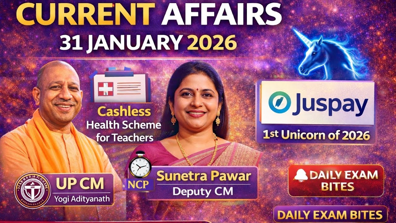 Current Affairs 31 January 2026 | SSC | RRB | Banking Exams | Daily ...