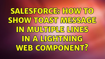 Salesforce: How to show toast message in multiple lines in a Lightning Web Component?