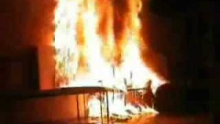 VID Fire-Kill - Atrium setup with sofas burning. Reference test without any protection.