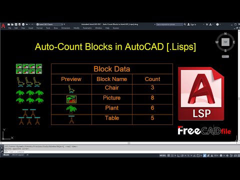 Auto Count Blocks in AutoCAD  LISP