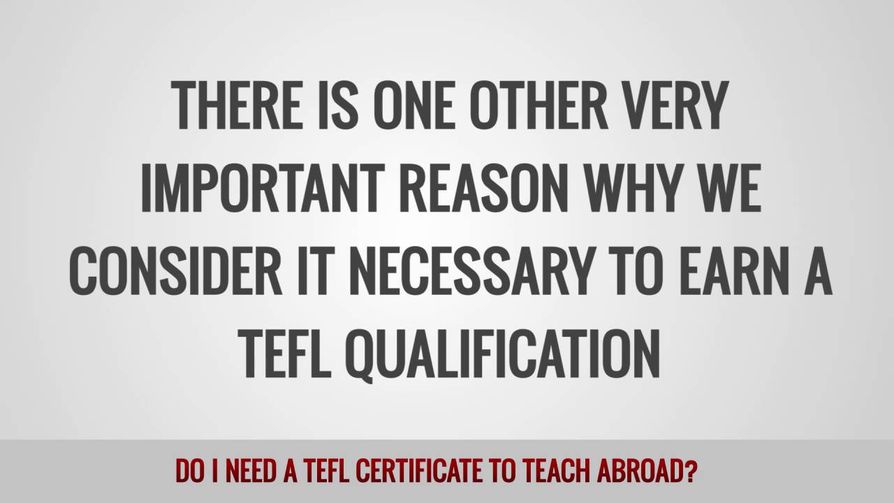 ITTT FAQs - Do I need a TEFL certificate to teach abroad? - YouTube