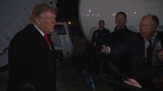 President Trump Gaggles with Press at Joint Base Andrews, Oct. 10, 2026