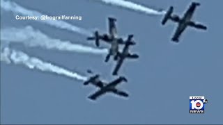 FAA investigating close call at Fort Lauderdale Air Show; planes clip wings