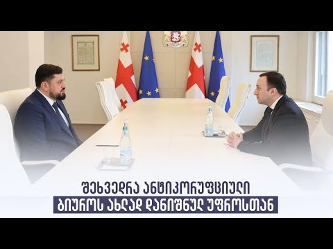 შეხვედრა ანტიკორუფციული ბიუროს ახლად დანიშნულ უფროსთან