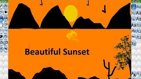 Beautiful Sunset Drawing in Tux Paint