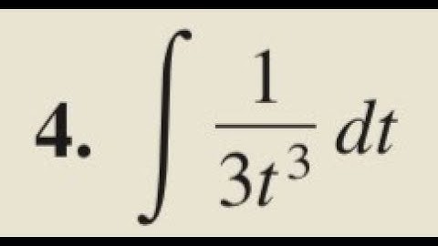 integrate 1/(3t^3) dt
