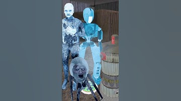 Using Freeze Trap on new robots and Granny Grandpa and Angelene spider in Granny Update