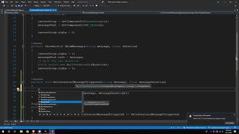 Third Person Game Design Scenarios - text area attribute and fading out text