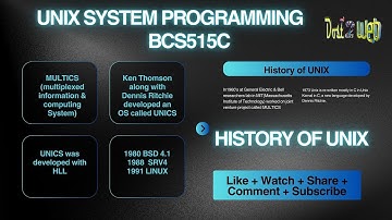 History of UNIX | UNIX System Programming  📜 | Complete Beginner Tutorial |  VTU | BCS515C