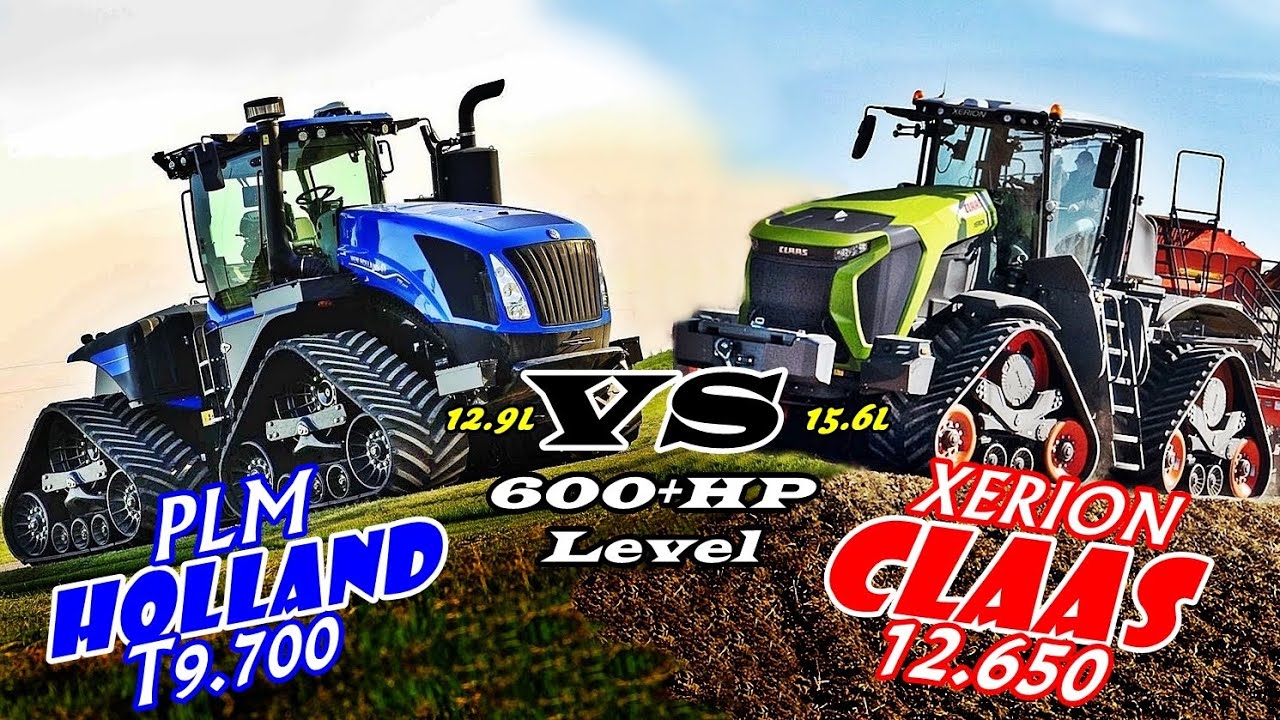 Largest Holland T9.700 VS Largest CLAAS 12.650 - Which is stronger/faster/bigger/cheaper on 600+Hp?