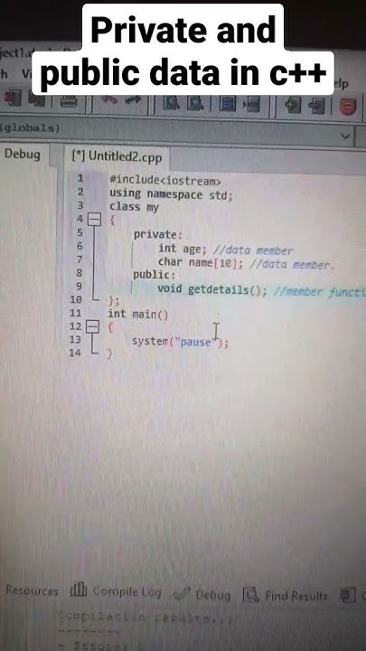 private and public data in c++ 💻 - YouTube