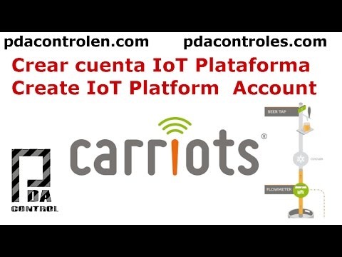 Create account in Platform IoT Carriots - Crear cuenta plataforma IoT  Carriots: PDAControl