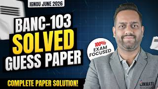 BANC 103 Guess Paper June 2026 IGNOU BANC 103 Archaeological Anthropology Important Questions