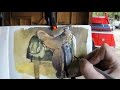 Painting a Saddle in Watercolor