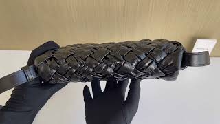 BOTTEGA VENETA RUMPLE MESSENGER Oil Wax Calfskin Crossbody, soft leather. screenshot 1