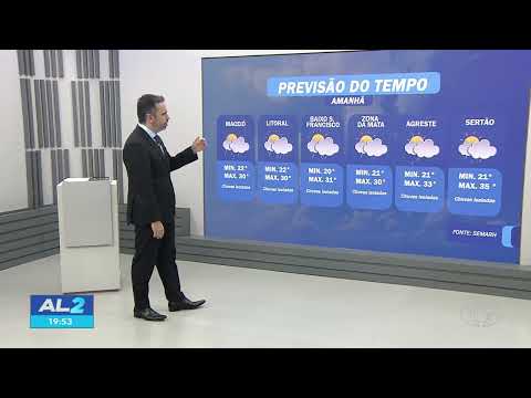 Previsão indica chuvas isoladas em todo o estado de AL - 27/03/2026