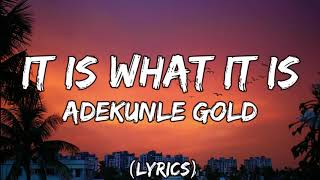 ADEKUNLE GOLD   IT IS WHAT IT IS (LYRICS VIDEO)