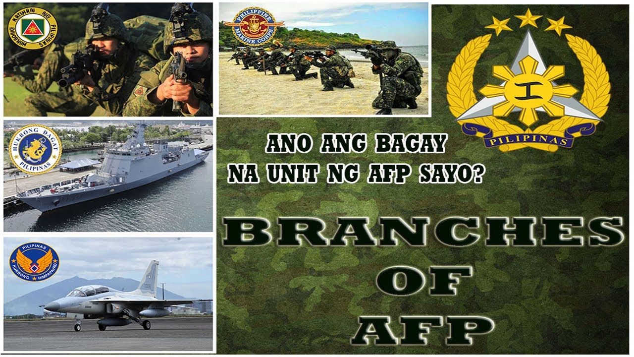 AIR FORCE ARMY NAVY(MARINES) BRANCHES NG AFP UNIT NG AFP NA