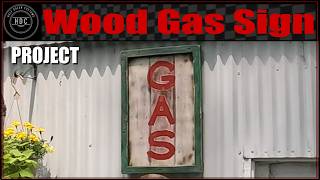 Wood Gas Sign #halfdozencustoms #project #saw #patina #woodworking #wood #rust #gas #gaspump #auto
