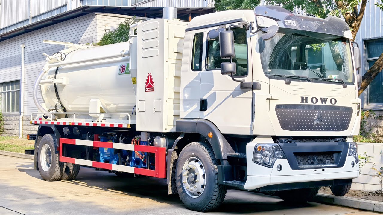 Howo heavy EV vacuum sewage tank truck