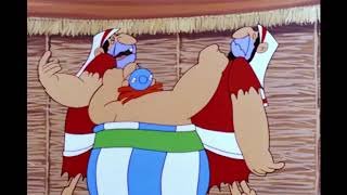 Kim Larsen som egyptisk lejesoldat over for Asterix og Obelix