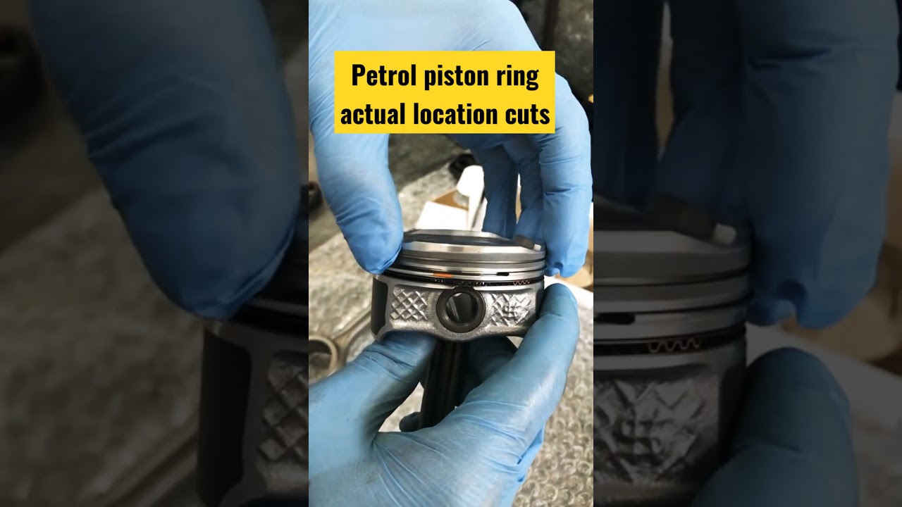 petrol piston ring cuts position