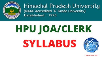 HPU JOA/CLERK 2022 SYLLABUS DISCUSSION || #HPUPAPER #HPU #HPUJOA #JOA #HPUJOASYLLABUS