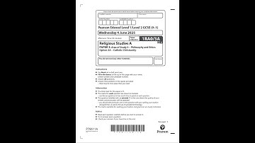 Merged 2025 Pearson EDEXCEL GCSE Religious Studies A Paper 3 And Mark Scheme 1ra0 3a