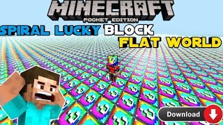 Download spiral lucky block falt world in Minecraft pe | Minecraft |